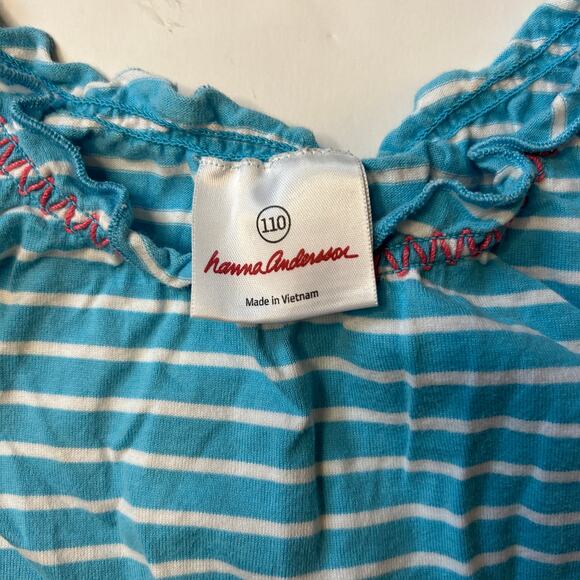 Hanna Andersson 100% Cotton Striped Tank 110 - Picture 3 of 4
